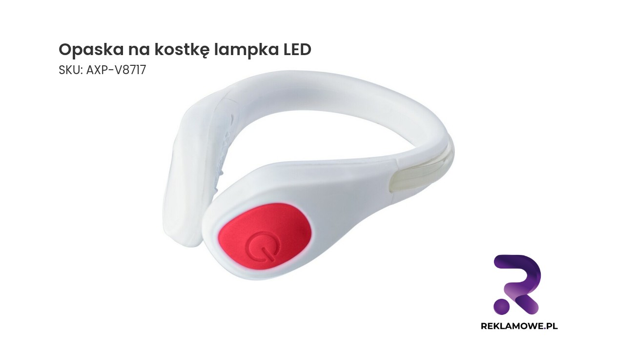 Opaska na kostkę z lampką LED do biegania w nocy