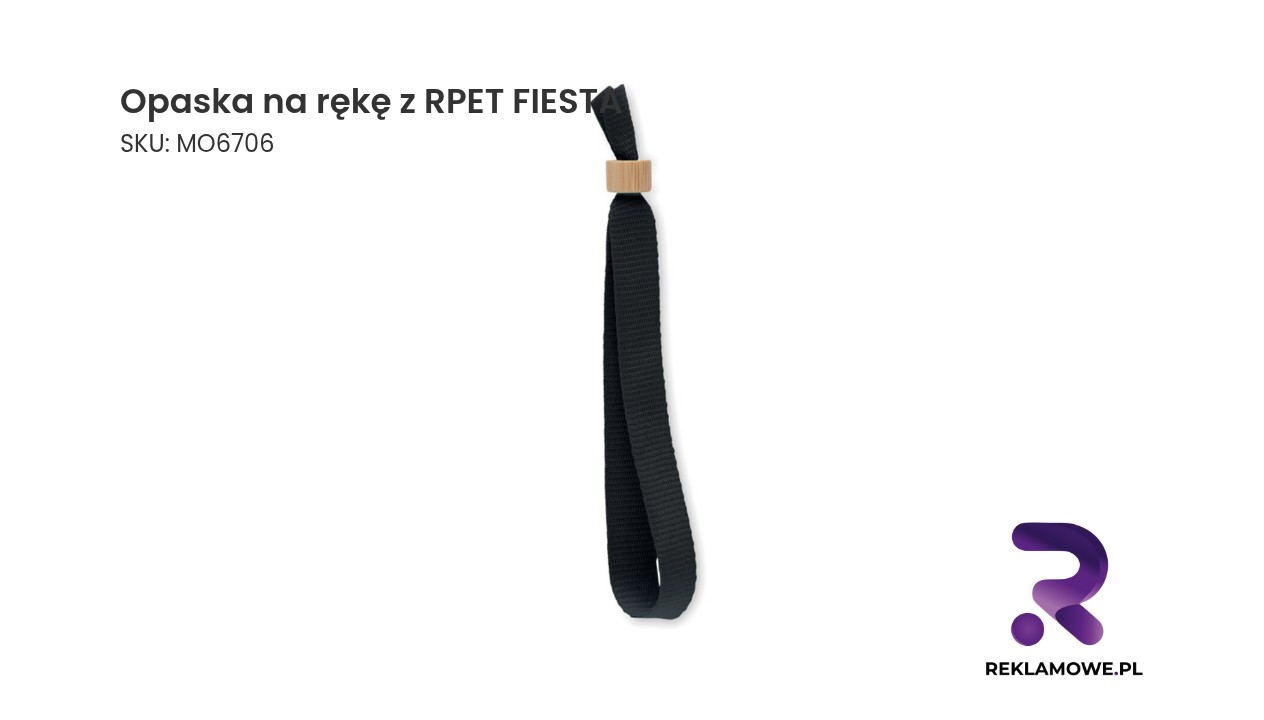 Opaska na rękę z RPET FIESTA w różnych kolorach, ekologiczna