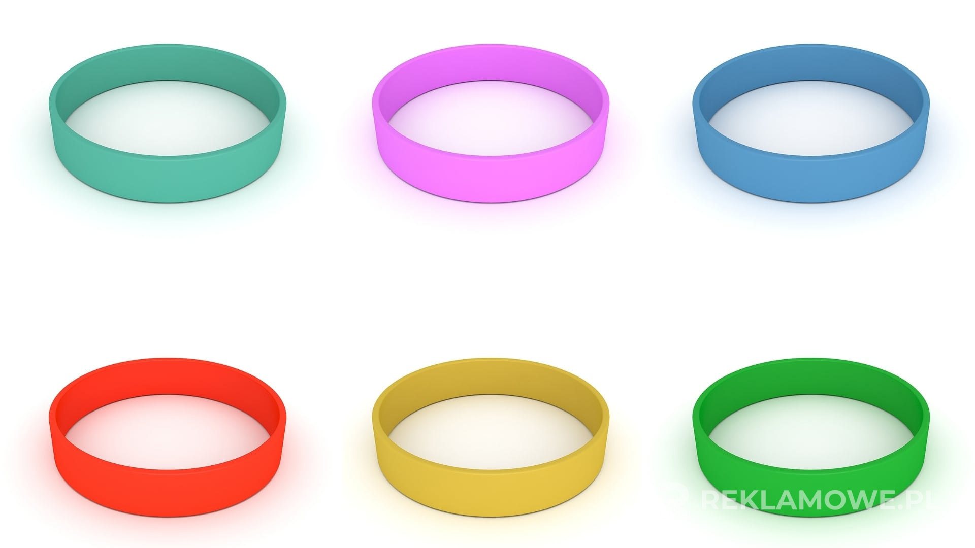 Opaski reklamowe na tle biurka