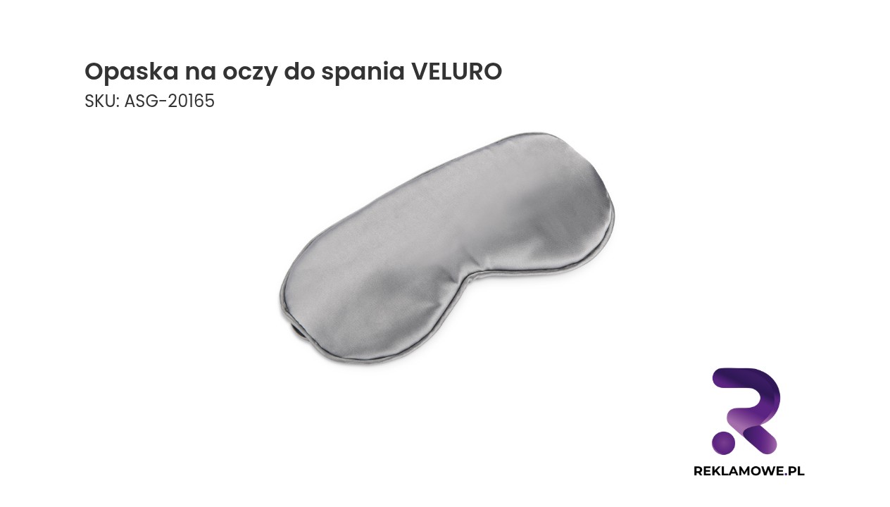Opaska na oczy do spania VELURO - miękka maska do snu zapewniająca komfortowy wypoczynek