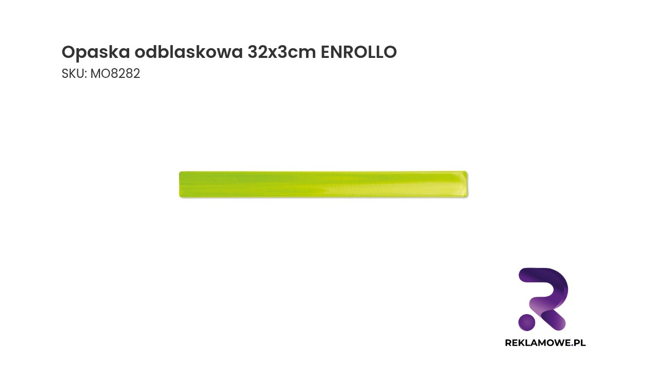 Opaska odblaskowa 32x3cm ENROLLO Opaska odblaskowa ENROLLO 32x3 cm – odblaskowa opaska zwiększająca widoczność