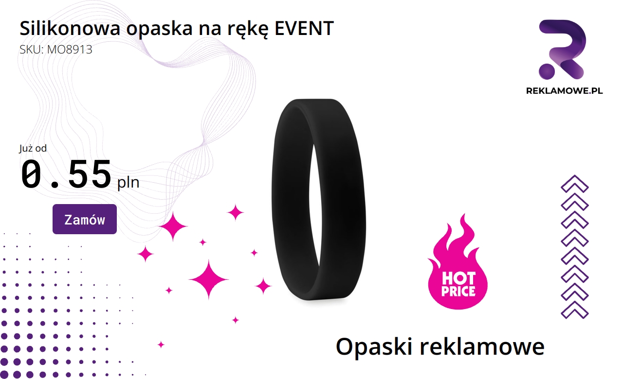 Silikonowa opaska na rękę EVENT